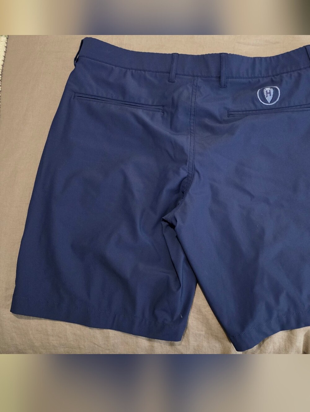 Men's Navy Golf Shorts - Picture 2 of 3
